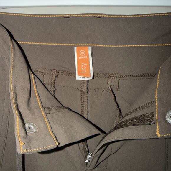 LUCY Flex Woman’s Size M Short Nylon Spandex Lightweight Pants Travel Hike Brown - Picture 5 of 8